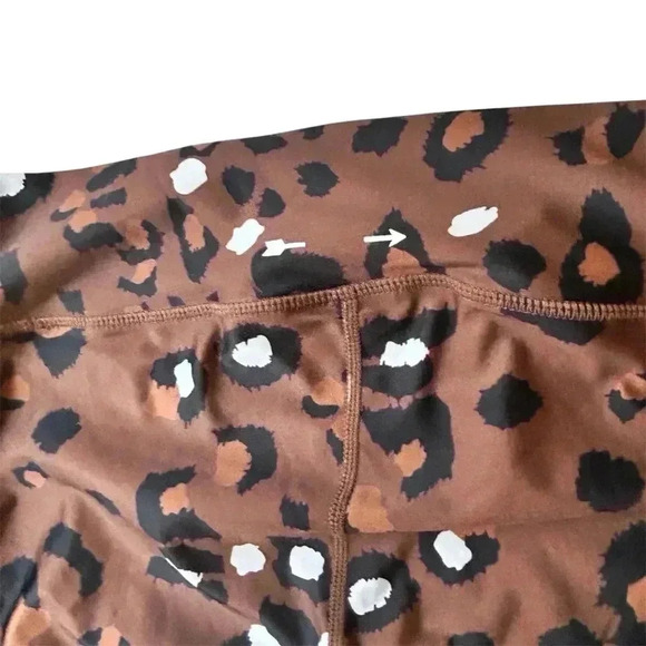 THE UPSIDE Leggings Leopard Print Leggings Striped Side Women's Size M - Picture 4 of 8